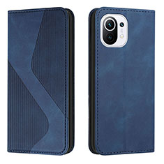 Funda de Cuero Cartera con Soporte Carcasa C02 para Xiaomi Mi 11 Lite 4G Azul