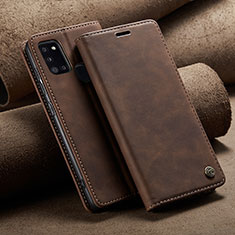 Funda de Cuero Cartera con Soporte Carcasa C02S para Samsung Galaxy A21s Marron