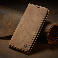 Funda de Cuero Cartera con Soporte Carcasa C02S para Xiaomi Redmi Note 9S Marron Claro