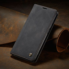 Funda de Cuero Cartera con Soporte Carcasa C02S para Xiaomi Redmi Note 9S Negro