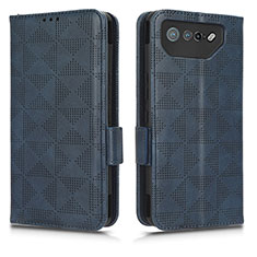 Funda de Cuero Cartera con Soporte Carcasa C02X para Asus ROG Phone 7 Azul