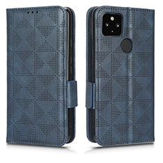 Funda de Cuero Cartera con Soporte Carcasa C02X para Google Pixel 4a 5G Azul