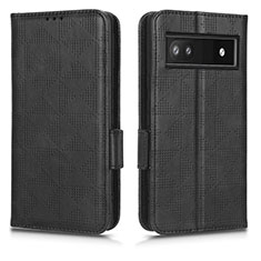 Funda de Cuero Cartera con Soporte Carcasa C02X para Google Pixel 6a 5G Negro