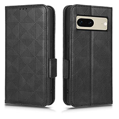 Funda de Cuero Cartera con Soporte Carcasa C02X para Google Pixel 7 5G Negro