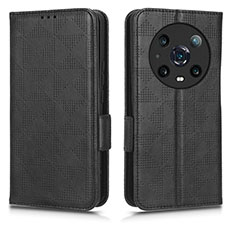 Funda de Cuero Cartera con Soporte Carcasa C02X para Huawei Honor Magic4 Pro 5G Negro