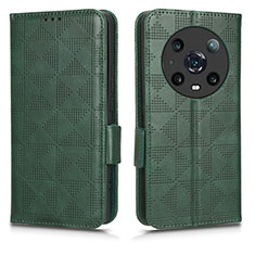 Funda de Cuero Cartera con Soporte Carcasa C02X para Huawei Honor Magic4 Pro 5G Verde