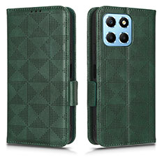 Funda de Cuero Cartera con Soporte Carcasa C02X para Huawei Honor X6 5G Verde