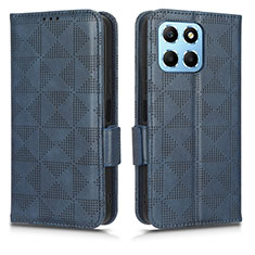 Funda de Cuero Cartera con Soporte Carcasa C02X para Huawei Honor X6 Azul