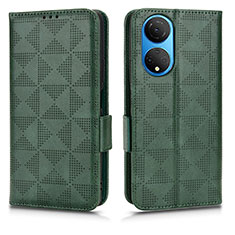 Funda de Cuero Cartera con Soporte Carcasa C02X para Huawei Honor X7 Verde