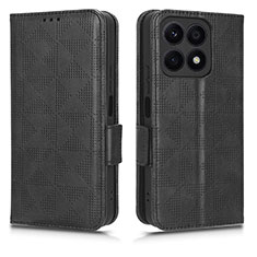 Funda de Cuero Cartera con Soporte Carcasa C02X para Huawei Honor X8a 4G Negro