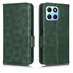 Funda de Cuero Cartera con Soporte Carcasa C02X para Huawei Honor X8a 5G Verde