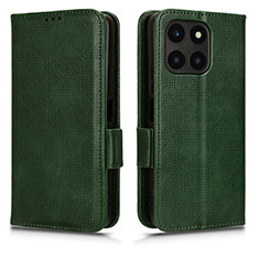 Funda de Cuero Cartera con Soporte Carcasa C02X para Huawei Honor X8b Verde