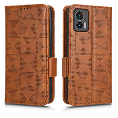 Funda de Cuero Cartera con Soporte Carcasa C02X para Motorola Moto Edge 30 Lite 5G Marron