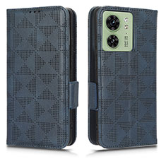 Funda de Cuero Cartera con Soporte Carcasa C02X para Motorola Moto Edge 40 5G Azul