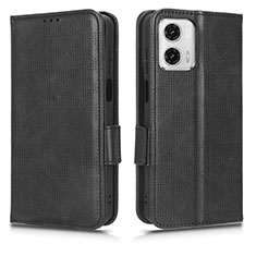 Funda de Cuero Cartera con Soporte Carcasa C02X para Motorola Moto G53 5G Negro