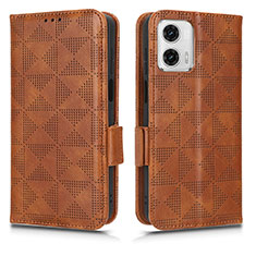 Funda de Cuero Cartera con Soporte Carcasa C02X para Motorola Moto G53j 5G Marron