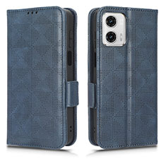 Funda de Cuero Cartera con Soporte Carcasa C02X para Motorola Moto G53y 5G Azul