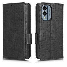 Funda de Cuero Cartera con Soporte Carcasa C02X para Nokia X30 5G Negro