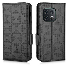 Funda de Cuero Cartera con Soporte Carcasa C02X para OnePlus 10 Pro 5G Negro