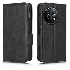 Funda de Cuero Cartera con Soporte Carcasa C02X para OnePlus 11 5G Negro