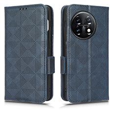 Funda de Cuero Cartera con Soporte Carcasa C02X para OnePlus 11R 5G Azul