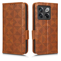 Funda de Cuero Cartera con Soporte Carcasa C02X para OnePlus Ace Pro 5G Marron