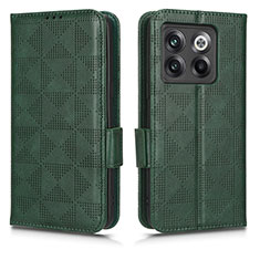 Funda de Cuero Cartera con Soporte Carcasa C02X para OnePlus Ace Pro 5G Verde