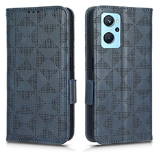 Funda de Cuero Cartera con Soporte Carcasa C02X para Oppo A96 4G Azul