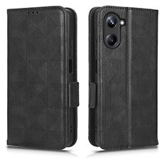 Funda de Cuero Cartera con Soporte Carcasa C02X para Realme 10 4G Negro