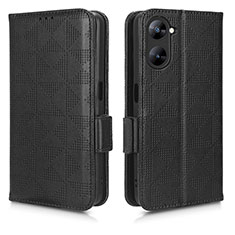 Funda de Cuero Cartera con Soporte Carcasa C02X para Realme 10S 5G Negro