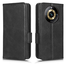 Funda de Cuero Cartera con Soporte Carcasa C02X para Realme 11 Pro 5G Negro