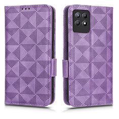 Funda de Cuero Cartera con Soporte Carcasa C02X para Realme 8i Morado