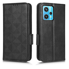 Funda de Cuero Cartera con Soporte Carcasa C02X para Realme 9 4G Negro