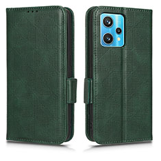 Funda de Cuero Cartera con Soporte Carcasa C02X para Realme 9 4G Verde