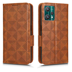 Funda de Cuero Cartera con Soporte Carcasa C02X para Realme 9 5G Marron