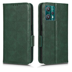 Funda de Cuero Cartera con Soporte Carcasa C02X para Realme 9 5G Verde