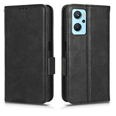 Funda de Cuero Cartera con Soporte Carcasa C02X para Realme 9i 4G Negro