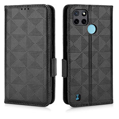 Funda de Cuero Cartera con Soporte Carcasa C02X para Realme C25Y Negro