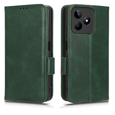 Funda de Cuero Cartera con Soporte Carcasa C02X para Realme C53 Verde