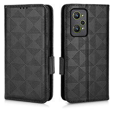 Funda de Cuero Cartera con Soporte Carcasa C02X para Realme GT Neo 3T 5G Negro