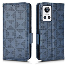 Funda de Cuero Cartera con Soporte Carcasa C02X para Realme GT Neo3 5G Azul