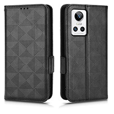 Funda de Cuero Cartera con Soporte Carcasa C02X para Realme GT Neo3 5G Negro