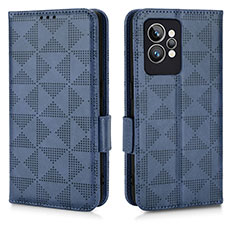 Funda de Cuero Cartera con Soporte Carcasa C02X para Realme GT2 Pro 5G Azul