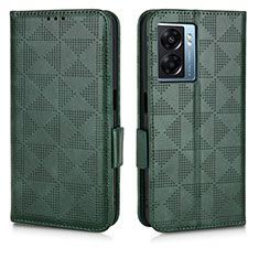 Funda de Cuero Cartera con Soporte Carcasa C02X para Realme Narzo 50 5G Verde