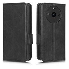 Funda de Cuero Cartera con Soporte Carcasa C02X para Realme Narzo 60 5G Negro