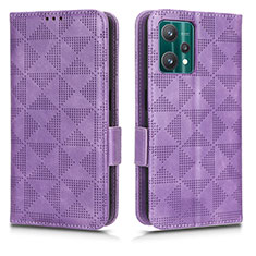 Funda de Cuero Cartera con Soporte Carcasa C02X para Realme Q5 5G Morado