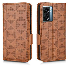 Funda de Cuero Cartera con Soporte Carcasa C02X para Realme Q5i 5G Marron