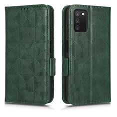 Funda de Cuero Cartera con Soporte Carcasa C02X para Samsung Galaxy A02s Verde