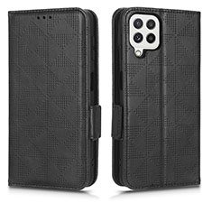 Funda de Cuero Cartera con Soporte Carcasa C02X para Samsung Galaxy A12 5G Negro