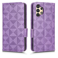 Funda de Cuero Cartera con Soporte Carcasa C02X para Samsung Galaxy A13 4G Morado